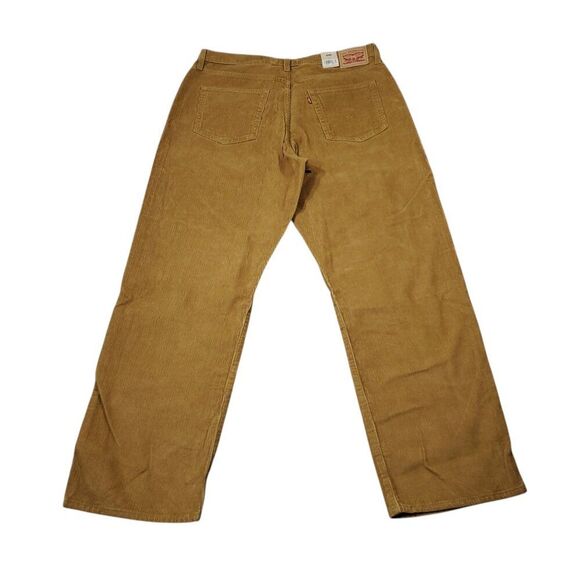 Levi's 94 Baggy Corduroy Brown Straight Leg Loose Pants Y2K 90s Size 33 x 31 - Picture 3 of 12